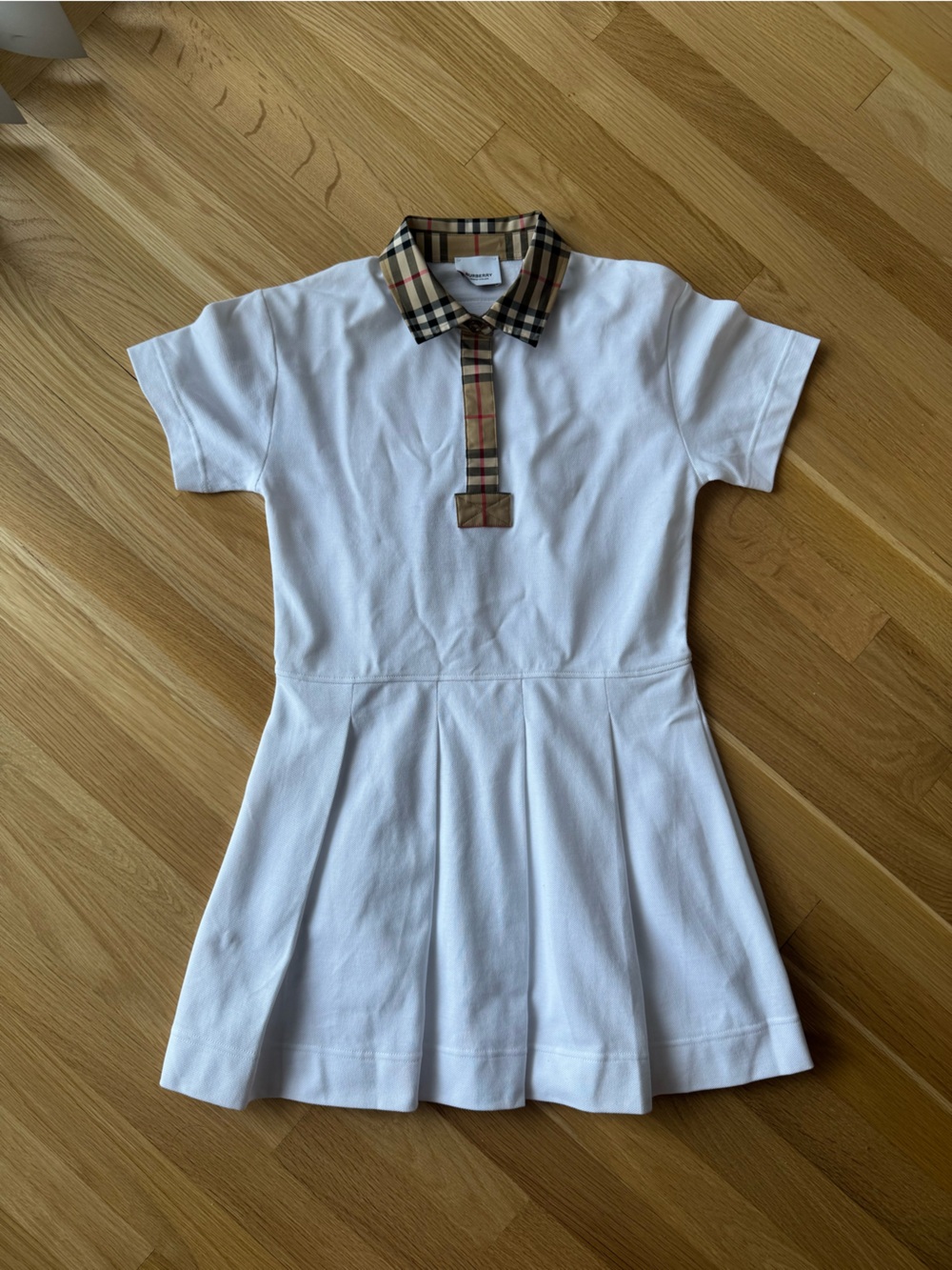 BURBERRY CHECK TRIM KIDS DRESS